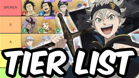 tier list black clover mobile|black clover mobile database.